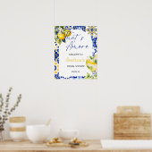 アモーレスピリッツレモンブライダルシャワーウェルカムサイン ポスター (キッチン)