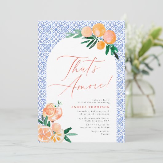 アモーレスピリッツ地中海のブライダルシャワー 招待状 (スタンド正面)
