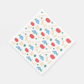 アモーレパスタパーティー ブライダルシャワー スタンダードランチョンナプキン (角)