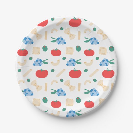 アモーレパスタパーティー ブライダルシャワー ペーパープレート (正面)