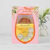 アモーレピンク熱帯アペロールブライダルシャワー 招待状 (スタンド正面)