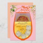 アモーレピンク熱帯アペロールブライダルシャワー 招待状 (正面/裏面)