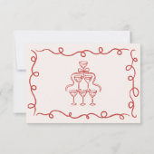 アモーレファンキーヴィンテージお洒落結婚の 出欠カード (裏面)