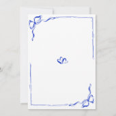 アモーレフランスのピザの手描きブライダルブランチ 招待状 (裏面)