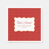 アモーレブライダルシャワーのパスタパタイタリアンン スタンダードカクテルナプキン (正面)