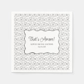 アモーレブライダルシャワーのパスタパタイタリアンン スタンダードカクテルナプキン (正面)