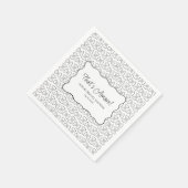 アモーレブライダルシャワーのパスタパタイタリアンン スタンダードカクテルナプキン (角)