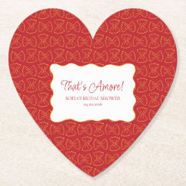 アモーレブライダルシャワーのパスタパタイタリアンン ペーパーコースター