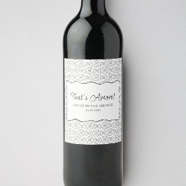 アモーレブライダルシャワーのパスタパタイタリアンン ワインラベル