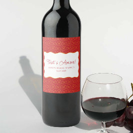 アモーレブライダルシャワーのパスタパタイタリアンン ワインラベル