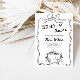 アモーレブライダルシャワーイタリアン – 宴会テーブル 招待状