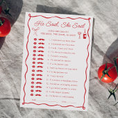 アモーレブライダルシャワー彼は彼女はゲームを言った 招待状