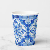 アモーレブルータイルレモンイタリアンブライダルシャワー 紙コップ (裏面)