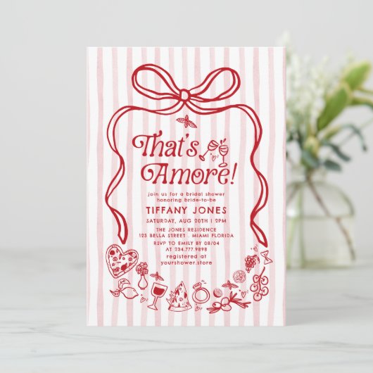 アモーレモンイタリアンズブライダルシャワー 招待状 (スタンド正面)