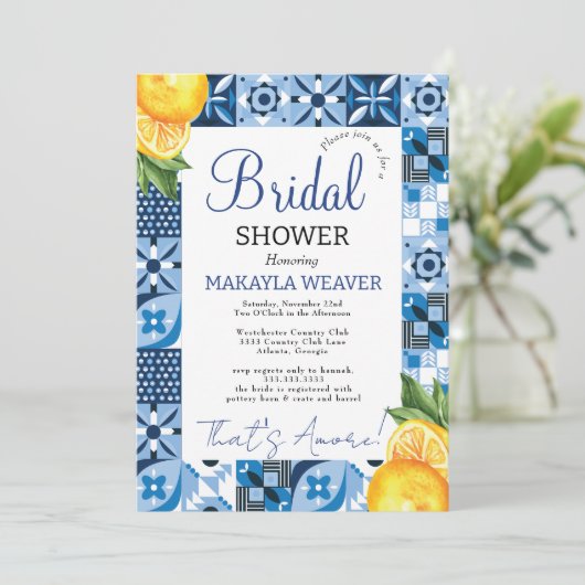 アモーレモンタイルイタリアンブライダルシャワー 招待状 (スタンド正面)