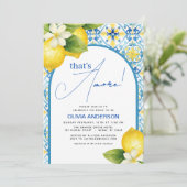 アモーレモンブルーイタリアンタイルブライダルシャワー 招待状 (スタンド正面)