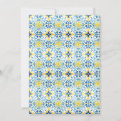 アモーレモンブルーイタリアンタイルブライダルシャワー 招待状 (裏面)