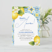アモーレモンブルーイタリアンタイルブライダルシャワー 招待状 (スタンド正面)