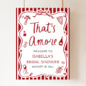 アモーレレッドイタリアンブライダルシャワーへようこそ ポスター