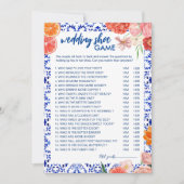 アモーレ地中海のの結婚シューゲームカード 招待状 (正面)