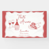 アモーレ イタリアンピザ ワイン ブライダルシャワー サイン 横断幕 (横)