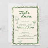 アモーレ イタリアン ハンドドローンレハーサルディナー 招待状 (正面)