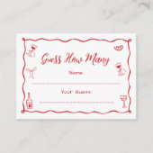 『アモーレ』ウェディングシャワー　予想ゲームカード エンクロージャーカード (正面)
