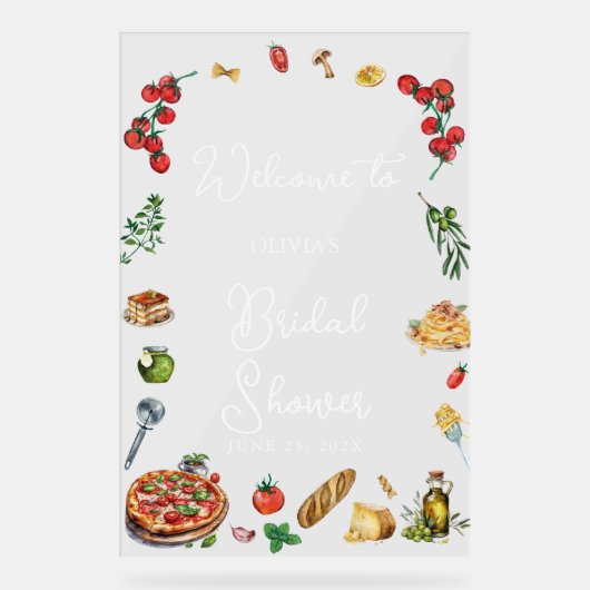 アモーレ ブライダルシャワー ウェルカムサイン アクリルサイン (正面)