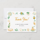 アモーレ ラスティックイタリアンフード ブライダルシャワー サンキューカード (正面)