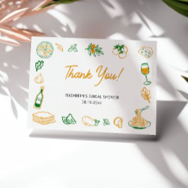 アモーレ ラスティックイタリアンフード ブライダルシャワー サンキューカード