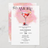 アモーレ |水彩ブライダルシャワー 招待状 (正面/裏面)