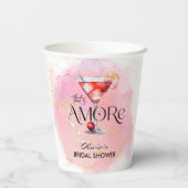 アモーレ | 水彩 結婚前お茶会 紙コップ (裏面)