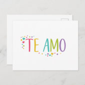 アモ虹はがスペインのき大好き ポストカード (正面/裏面)