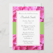 アヤグリ縁どアンピンクグリーンブライダルシャワー 招待状 (正面)