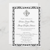 アヤメのテーマの結婚式 招待状 (正面/裏面)