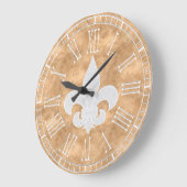 アヤメのヴィンテージの銅 ラージ壁時計 (傾斜)