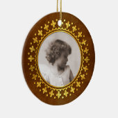 アヤメの円形の写真フレーム セラミックオーナメント (右)