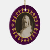 アヤメの写真フレーム セラミックオーナメント (右)