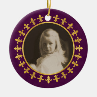 アヤメの写真フレーム セラミックオーナメント