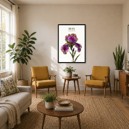 アヤメの植物画アートプリント ポスター