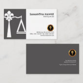 アヤメの正義によってはかりで測られる白いカバー 名刺 (正面/裏面)