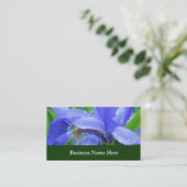 アヤメの青い花 名刺 (スタンド正面)