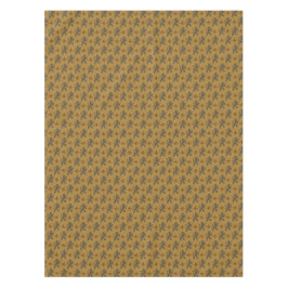 アヤメを持つ中世黒いライオン テーブルクロス