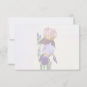 アヤメ2輪(1輪ワインレッド1輪パープル) 出欠カード (裏面)