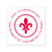 アヤメ |ヴィンテージラウンド差出人住所 セルフインキングスタンプ (デザイン)