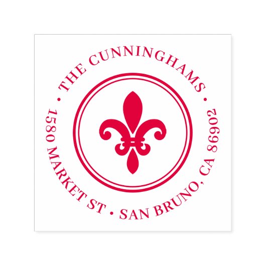 アヤメ |ヴィンテージラウンド差出人住所 セルフインキングスタンプ (デザイン)