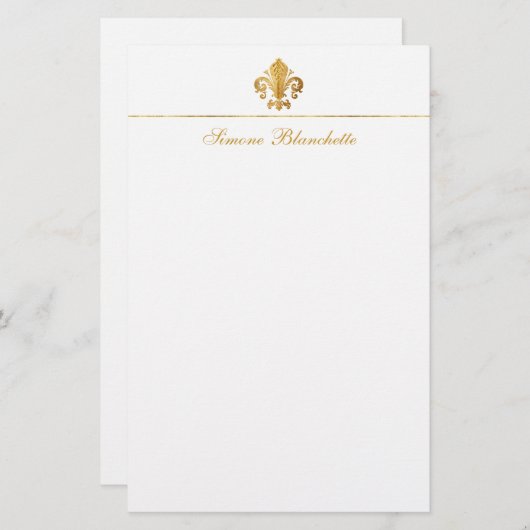 アヤメ 便箋 (正面/裏面)