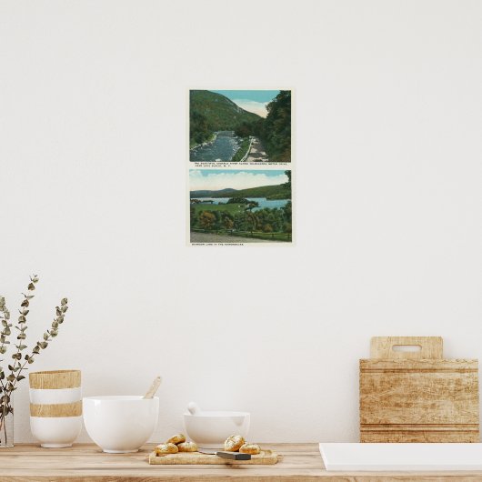 アユス川とシュロン湖の眺め ポスター (キッチン)