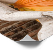 アユタヤのアジア、タイ、サイアム、ブッダ ポスター (角)