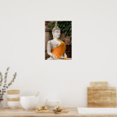 アユタヤのアジア、タイ、サイアム、ブッダ ポスター (キッチン)